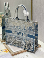 Christina Dior Book Tote Bag 41 cm Blue