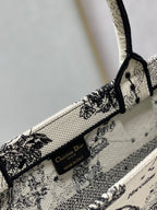 Christina Dior Medium Book Tote Bag 36cm Black/White