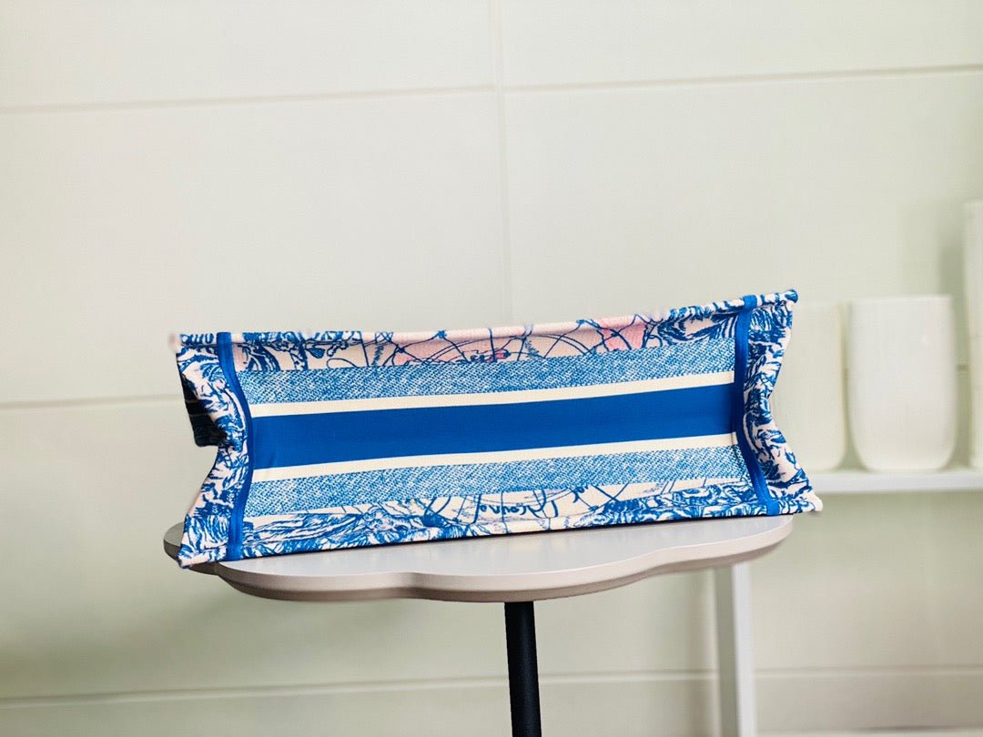 Christina Dior Book Tote Blue Bag 42 cm