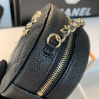 Chanel Round Bag Crossbody 12cm Black