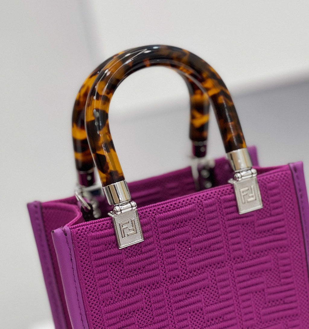Fendi Mini Sunshine Shopper 18cm Purple