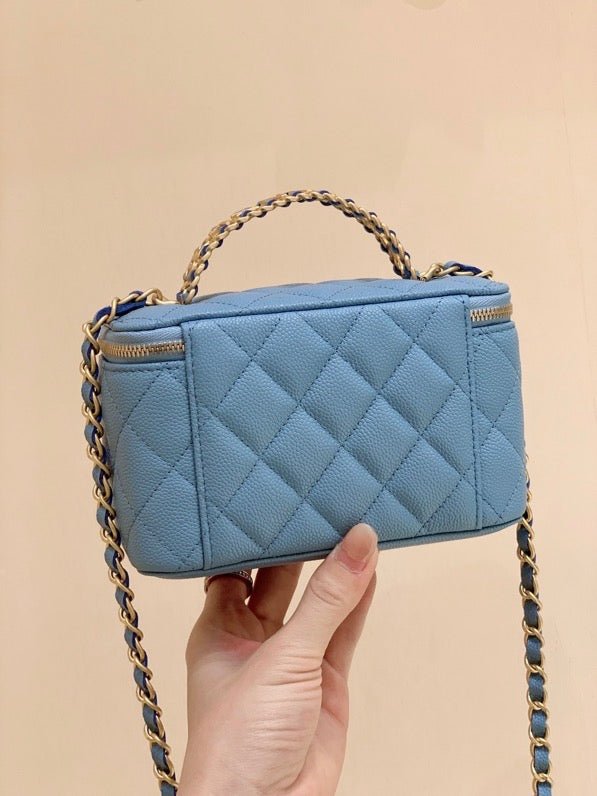 Chanel Small Vanity Bag 17cm Blue