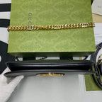 Gucci Blondie Shoulder Bag Black For Women, Women’s Bags 11in/28cm GG‎