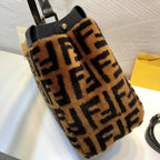 Fendi Peekaboo Handle Bag 38cm Brown
