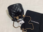 Chanel Classic Bucket Bag Gold Hardware 20cm Black