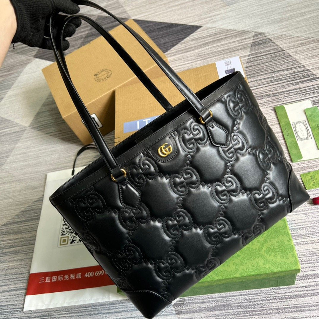 Gucci GG Medium Tote Black For Women, Women’s Bags 15in/38cm