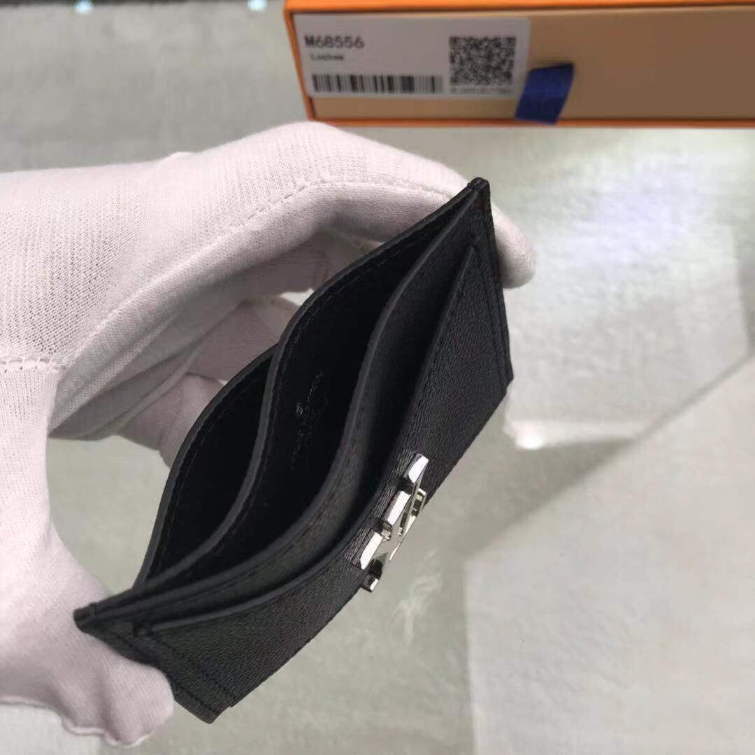 Louis Vuitton Lockme Wallet 11cm Black