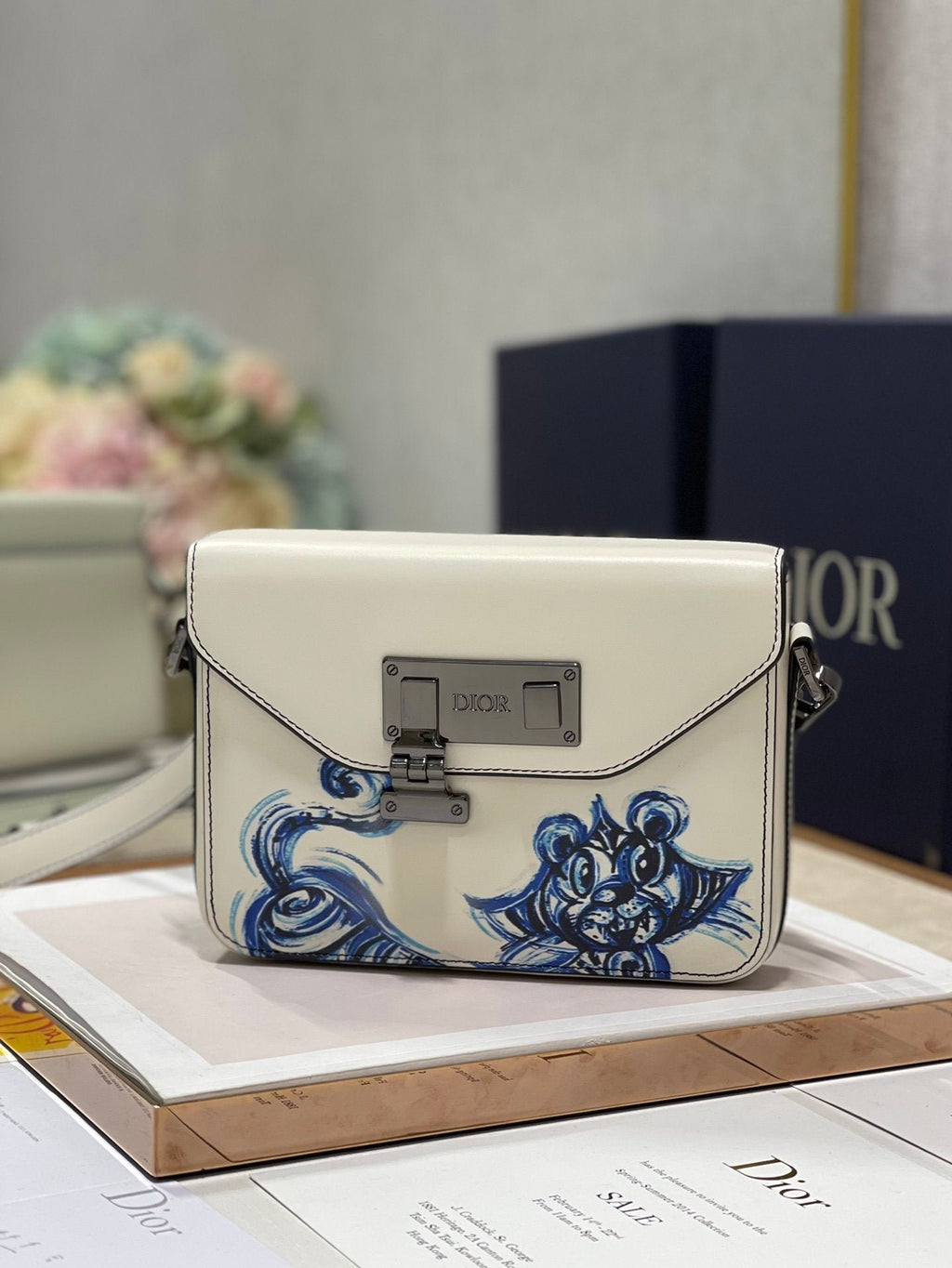 Christian Dior Paris Bag 19cm White