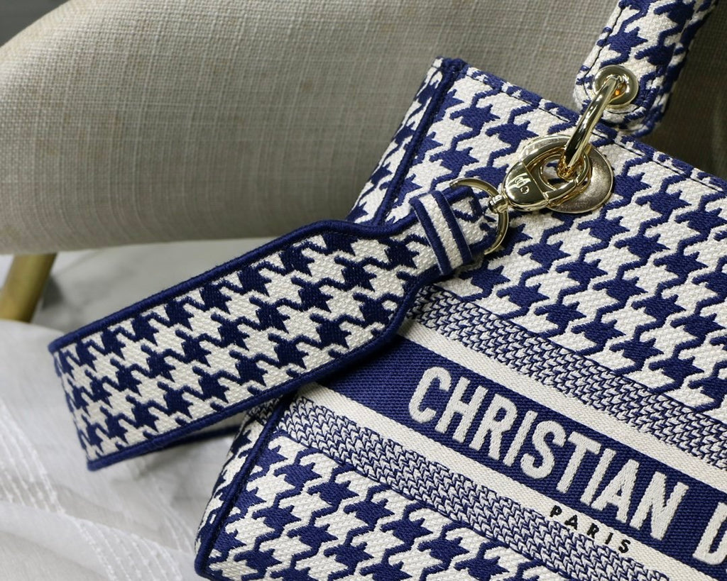 Christian Dior Medium Lady D-Lite Bag 24cm Blue