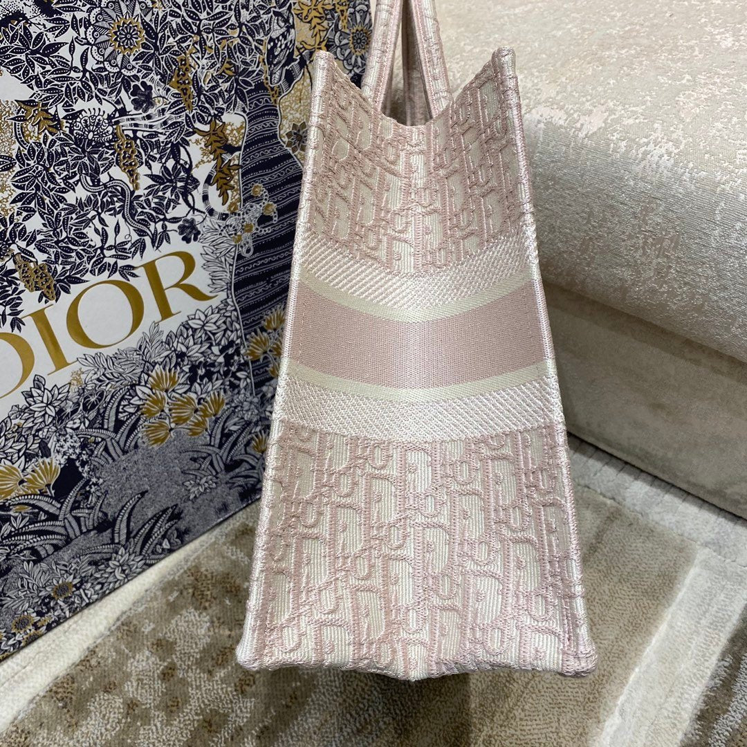 Christina Dior Medium Book Tote Bag 36cm Light Pink