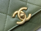 Chanel Co Co Cross Body Bag 24cm Green