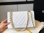 Chanel Classic Medium Flapbag Gold Hardware 26cm White
