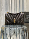 Saint Laurent College Large Chain Bag With Gold Hardware 32cm