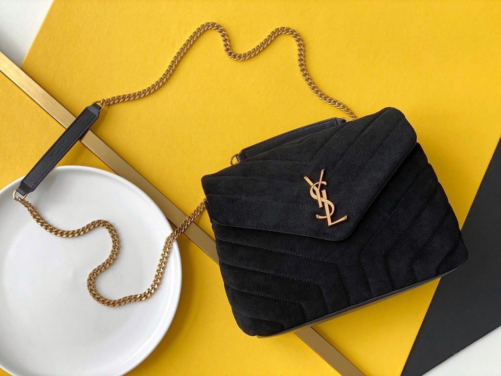 Saint Laurent Loulou Small Chain Bag With Gold Hardware 25cm