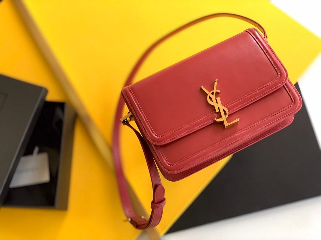 Saint Laurent Solferino Medium Satchel With Gold Hardware 23cm