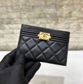 CO-CO Chanel Card Holder With Gold Hardware 11cm