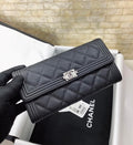 CO-CO Chanel Long Flap Wallet With Silver Hardware 20cm