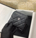 CO-CO Chanel Card Holder With Silver Hardware 19cm