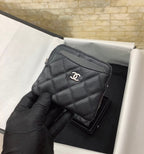 CO-CO Chanel Card Holder With Silver Hardware 19cm