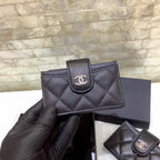 CO-CO Chanel Card Holder With Silver Hardware 10cm