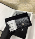 CO-CO Chanel Classic Card Holder with Gold hardware 11cm