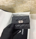 CO-CO Chanel Flap Card Holder With Silver Hardware 11cm
