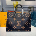 Louis Vuitton OnTheGo Tote Bag 42cm Monogram Jungle Canvas Spring/Summer Collection M44718, Black/Caramel