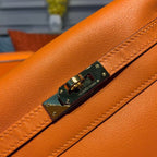 Hermes Kelly Danse II Bag Swift Orange Gold Hardware For Women 8.7in/22cm