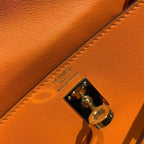Hermes Kelly Danse II Bag Swift Orange Gold Hardware For Women 8.7in/22cm