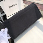 Chanel Deauville Tote 38cm Twill Canvas Bag Fall/Winter Collection Black/White
