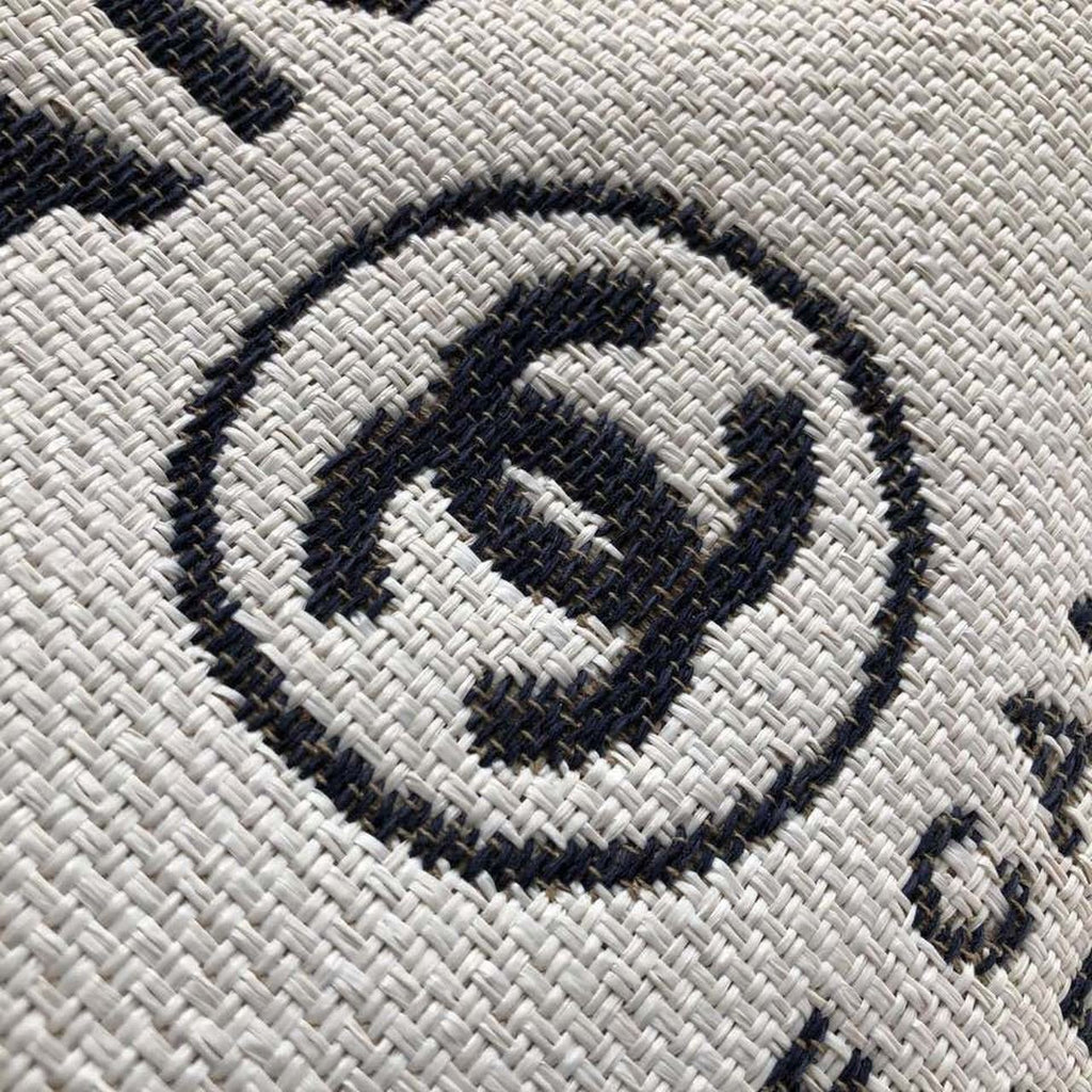 Chanel Deauville Tote 38cm Twill Canvas Bag Fall/Winter Collection White/Black