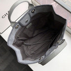 Chanel Deauville Tote 38cm Raffia Canvas Bag Fall/Winter Collection Light Grey/Black