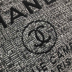 Chanel Deauville Tote 38cm Raffia Canvas Bag Fall/Winter Collection, Black/White