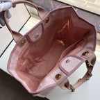 Chanel Deauville Tote 38cm Raffia Canvas Bag Fall/Winter Collection Dusty Pink/White