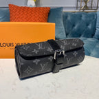 Louis Vuitton 3 Watch Case Monogram Infini Canvas Fall/Winter Collection M47530, Black