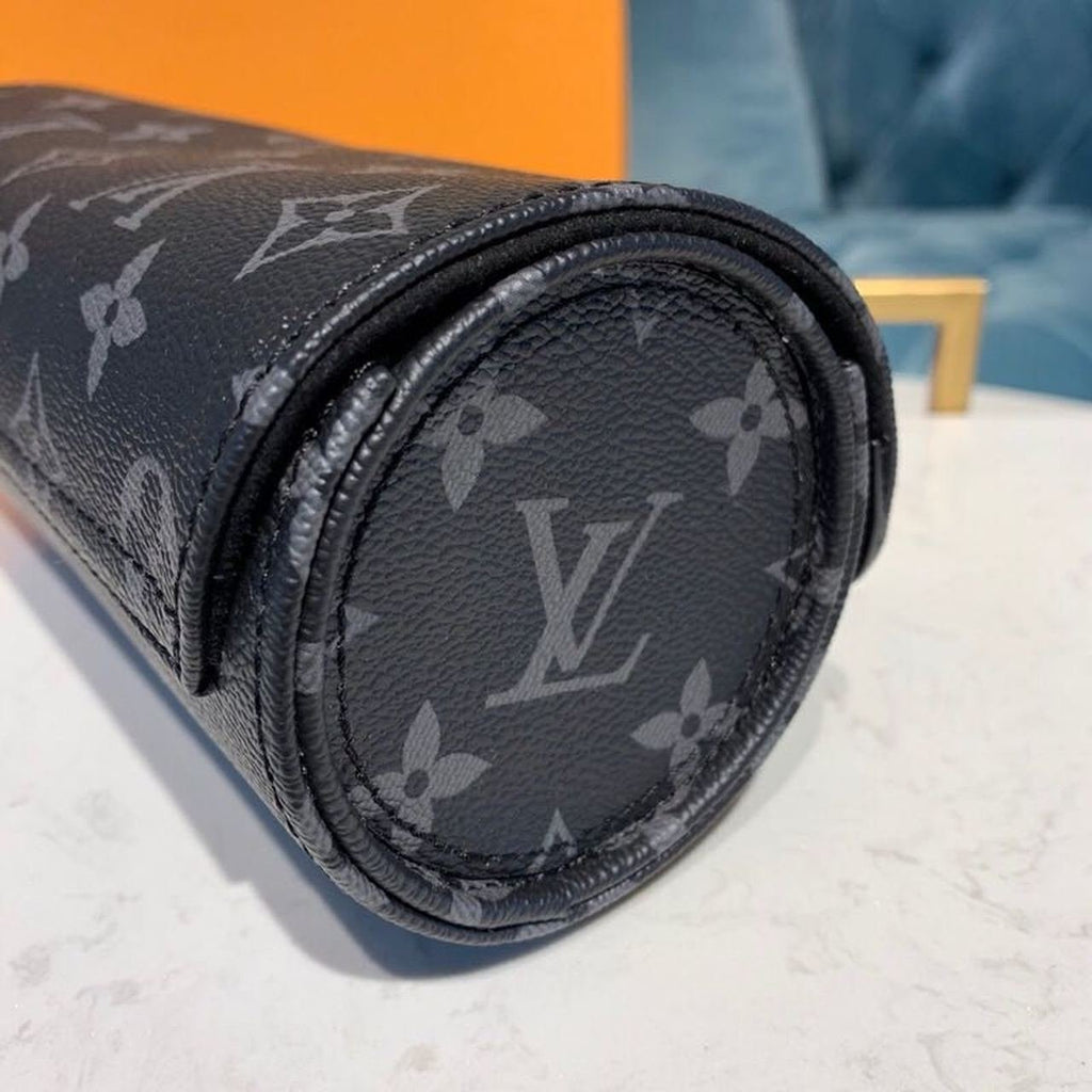 Louis Vuitton 3 Watch Case Monogram Infini Canvas Fall/Winter Collection M47530, Black