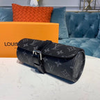 Louis Vuitton 3 Watch Case Monogram Infini Canvas Fall/Winter Collection M47530, Black