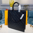 Louis Vuitton Mens Briefcase Runway Bag 28cm Monogram Empreinte Spring/Summer Collection M44476, Black