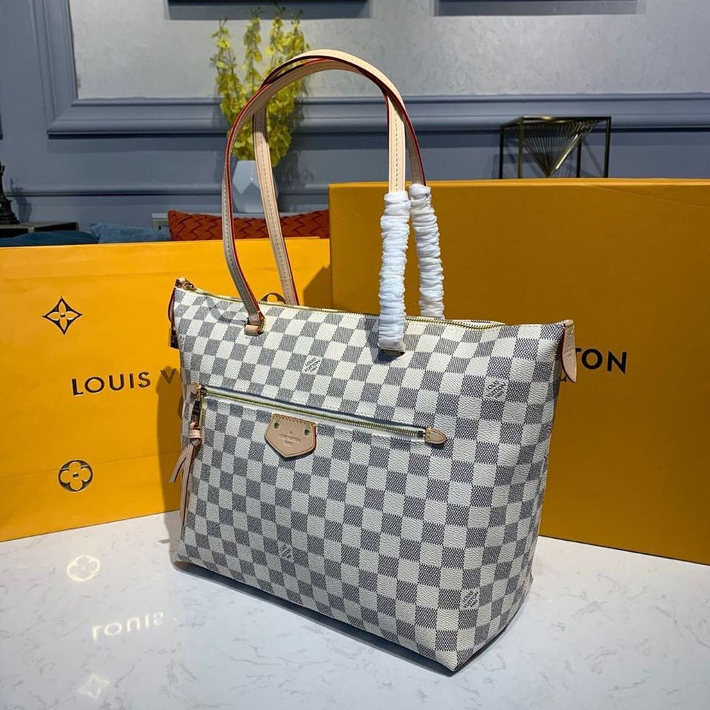 Louis Vuitton Iena MM Bag 34cm Damier Azur Canvas Fall/Winter Collection N44040, Beige