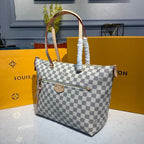 Louis Vuitton Iena MM Bag 34cm Damier Azur Canvas Fall/Winter Collection N44040, Beige