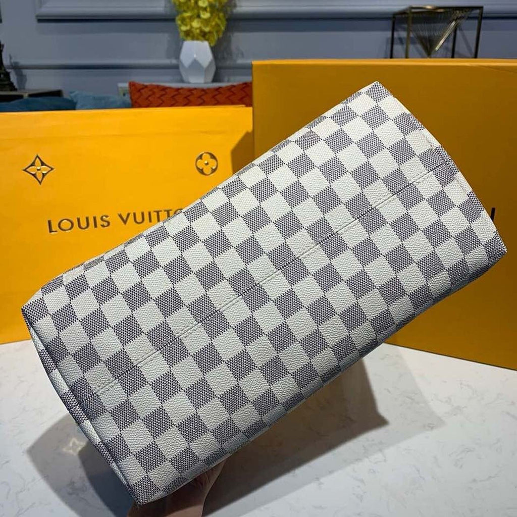 Louis Vuitton Iena MM Bag 34cm Damier Azur Canvas Fall/Winter Collection N44040, Beige