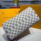 Louis Vuitton Iena MM Bag 34cm Damier Azur Canvas Fall/Winter Collection N44040, Beige