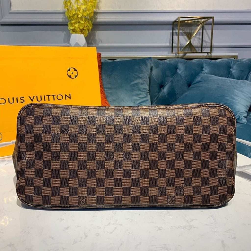 Louis Vuitton Neverfull GM Bag 40cm Damier Ebene Canvas Fall/Winter Collection N41357, Red