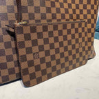 Louis Vuitton Neverfull GM Bag 40cm Damier Ebene Canvas Fall/Winter Collection N41357, Red