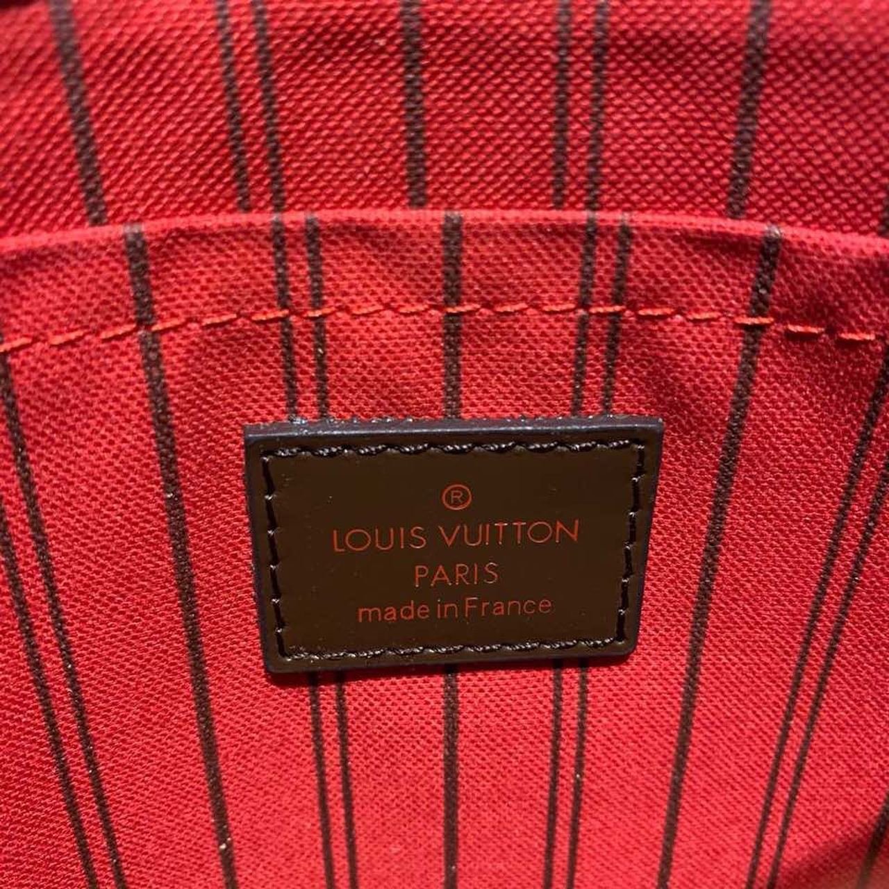 Louis Vuitton Neverfull GM Bag 40cm Damier Ebene Canvas Fall/Winter Collection N41357, Red