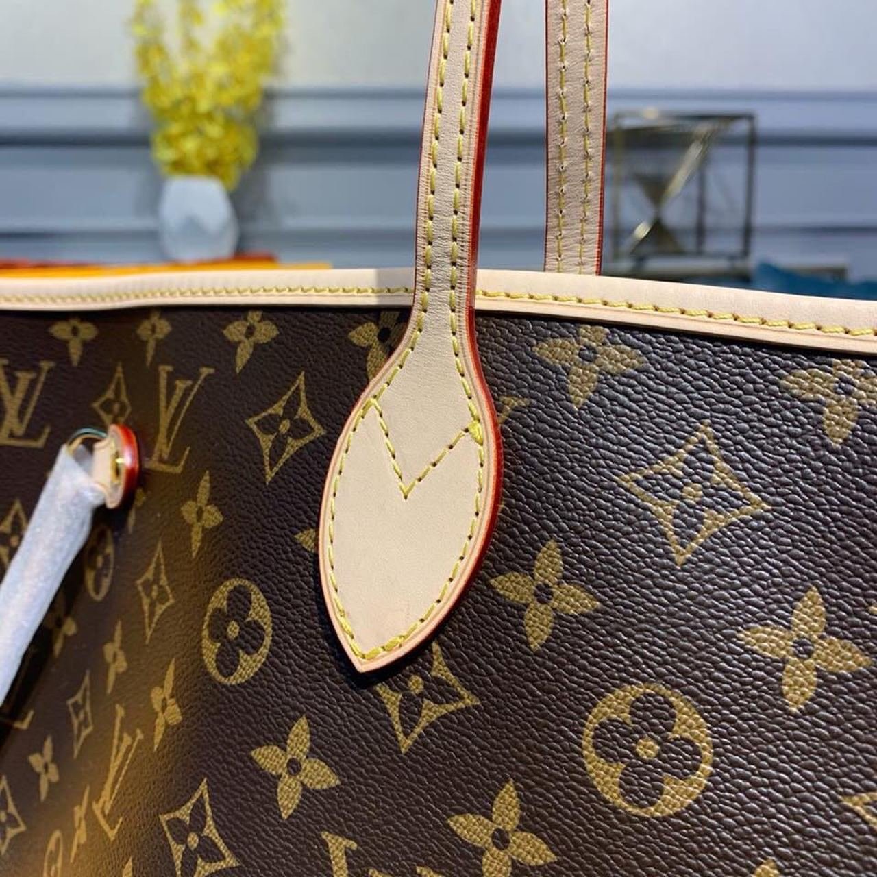 Louis Vuitton Neverfull GM Bag 40cm Monogram Canvas Fall/Winter Collection M40991, Brown/Red