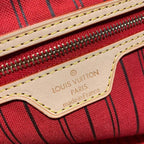 Louis Vuitton Neverfull GM Bag 40cm Monogram Canvas Fall/Winter Collection M40991, Brown/Red