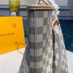 Louis Vuitton Neverfull GM Bag 40cm Damier Azur Canvas Fall/Winter Collection N41360, Beige