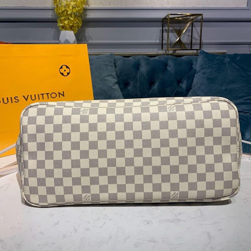 Louis Vuitton Neverfull GM Bag 40cm Damier Azur Canvas Fall/Winter Collection N41360, Beige