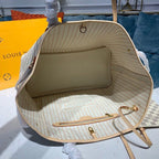 Louis Vuitton Neverfull GM Bag 40cm Damier Azur Canvas Fall/Winter Collection N41360, Beige